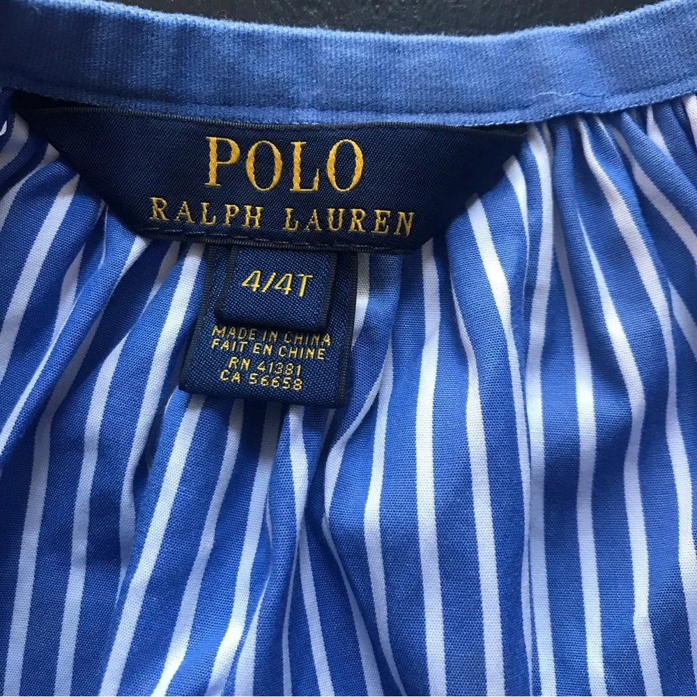 Polo Ralph Lauren Blue Striped Skirt, Size 4.